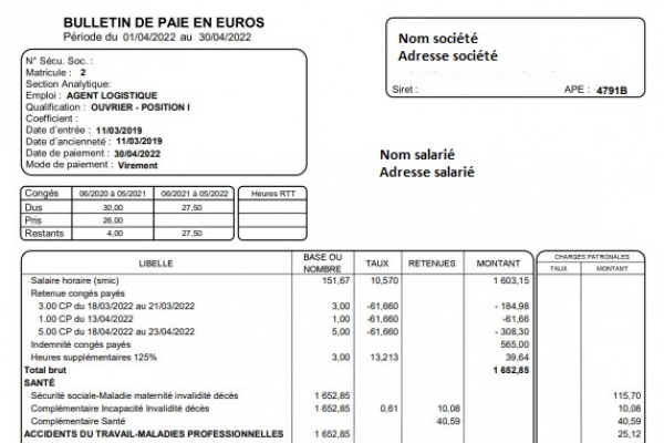 Quelles sont les mentions obligatoires du bulletin de salaire ?